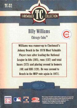 2005 Donruss Throwback Threads - Throwback Collection #TC-32 Billy Williams Back