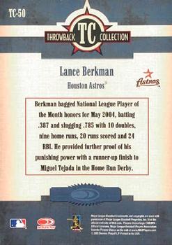 2005 Donruss Throwback Threads - Throwback Collection #TC-50 Lance Berkman Back