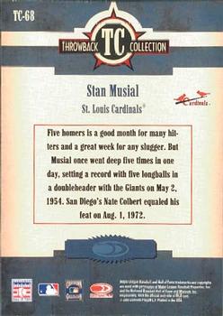 2005 Donruss Throwback Threads - Throwback Collection #TC-68 Stan Musial Back