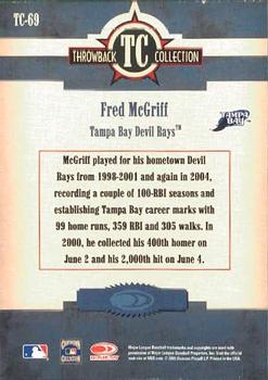 2005 Donruss Throwback Threads - Throwback Collection #TC-69 Fred McGriff Back