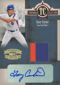 2005 Donruss Throwback Threads - Throwback Collection Signature Material Prime #TC-8 Gary Carter Front
