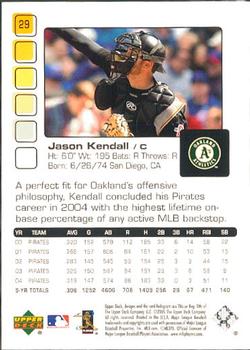2005 Upper Deck Pros & Prospects #29 Jason Kendall Back