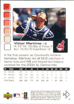 2005 Upper Deck Pros & Prospects #57 Victor Martinez Back
