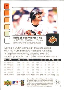 2005 Upper Deck Pros & Prospects #76 Rafael Palmeiro Back