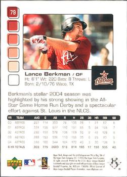 2005 Upper Deck Pros & Prospects #79 Lance Berkman Back