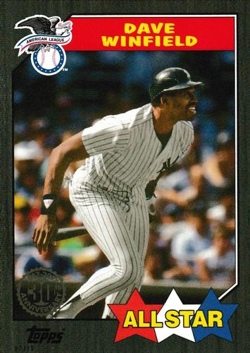 2017 Topps 1987 Topps Baseball 30th Anniversary 5x7 - Black 5x7 #87-163 Dave Winfield Front