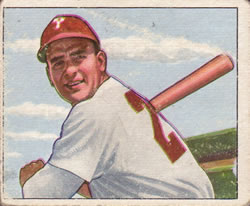 1950 Bowman #121 Andy Seminick Front