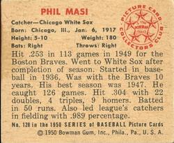 1950 Bowman #128 Phil Masi Back