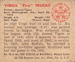 1950 Bowman #96 Virgil 