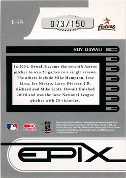 2005 Donruss Zenith - Epix Game Red #E-14 Roy Oswalt Back