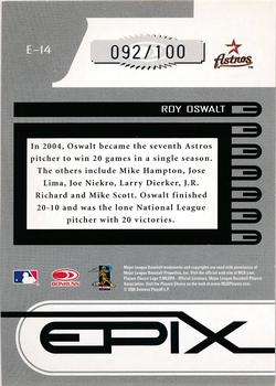2005 Donruss Zenith - Epix Season Red #E-14 Roy Oswalt Back