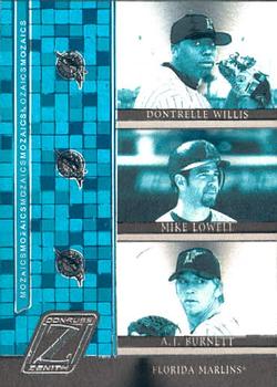 2005 Donruss Zenith - Mozaics #M-13 Dontrelle Willis / Mike Lowell / A.J. Burnett Front