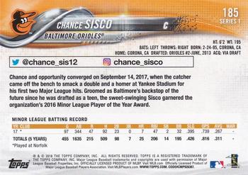 2018 Topps - Limited #185 Chance Sisco Back