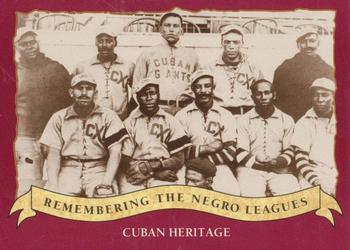 1992 Tuff Stuff Remembering the Negro Leagues #6 Cuban Heritage Front