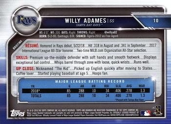 2019 Bowman #10 Willy Adames Back