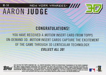 2018 Topps On-Demand 3D - Motion #M-14 Aaron Judge Back