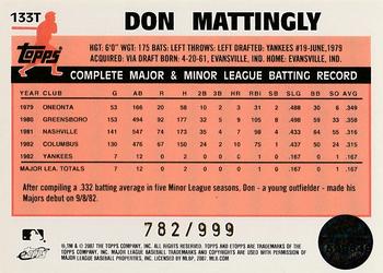 2007 Topps eTopps Cards That Never Were #133T Don Mattingly Back