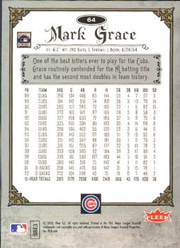 2006 Fleer Greats of the Game #64 Mark Grace Back