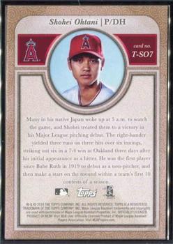 2018 Topps Transcendent Collection Japan Edition #T-SO7 Shohei Ohtani Back