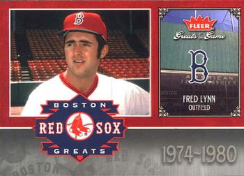 2006 Fleer Greats of the Game - Red Sox Greats #BOS-FL Fred Lynn Front