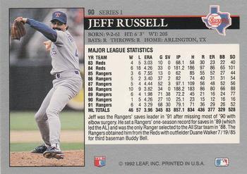 1992 Leaf #90 Jeff Russell Back