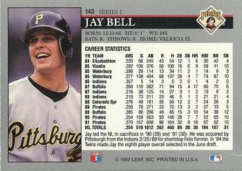 1992 Leaf #143 Jay Bell Back