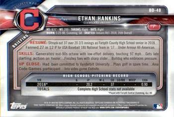 2018 Bowman Draft - Green #BD-48 Ethan Hankins Back