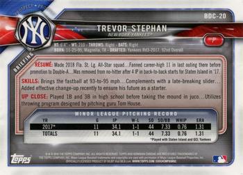 2018 Bowman Draft - Chrome #BDC-20 Trevor Stephan Back