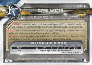 2018 Bowman Draft - Chrome #BDC-83 Kevon Jackson Back