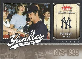 2006 Fleer Greats of the Game - Yankee Clippings #NYY-RG Ron Guidry Front