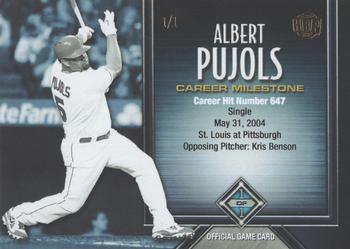 2017 Honus Bonus Fantasy Baseball - Career Stats Albert Pujols 2825 Hits #647 Albert Pujols Front