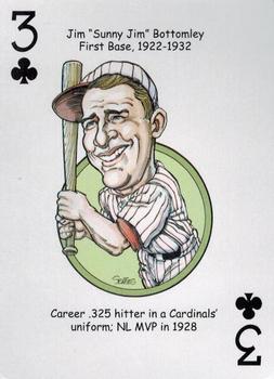 2014 Hero Decks St Louis Cardinals Baseball Heroes Playing Cards #3♣ Jim Bottomley Front