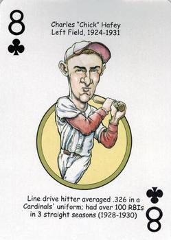 2014 Hero Decks St Louis Cardinals Baseball Heroes Playing Cards #8♣ Charles Hafey Front