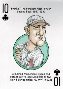2014 Hero Decks St Louis Cardinals Baseball Heroes Playing Cards #10♣ Frankie Frisch Front