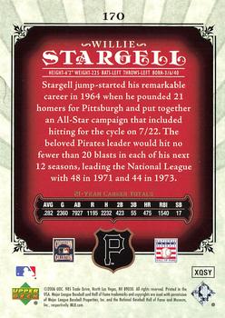 2006 SP Legendary Cuts #170 Willie Stargell Back