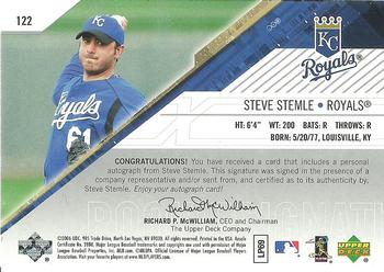 2006 SPx #122 Steve Stemle Back