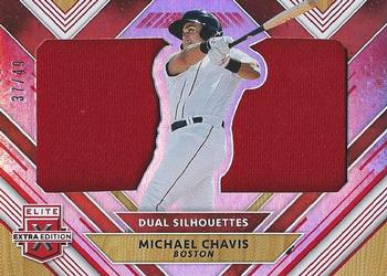 2018 Panini Elite Extra Edition - Dual Silhouettes Red #DS-MC Michael Chavis Front
