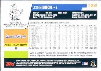 2006 Topps #126 John Buck Back