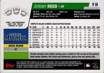 2006 Topps #19 Jeremy Reed Back