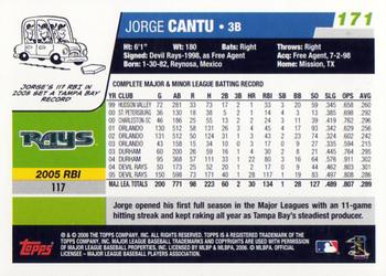 2006 Topps #171 Jorge Cantu Back