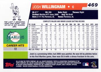 2006 Topps #469 Josh Willingham Back