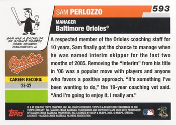 2006 Topps #593 Sam Perlozzo Back