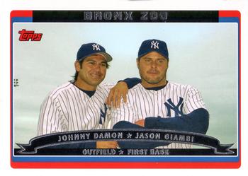2006 Topps #646 Bronx Zoo (Johnny Damon / Jason Giambi) Front