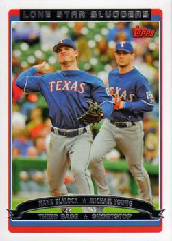 2006 Topps #652 Lone Star Sluggers (Hank Blalock / Michael Young) Front