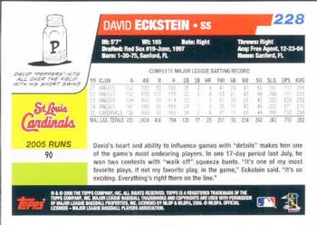 2006 Topps #228 David Eckstein Back