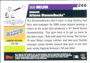 2006 Topps #266 Bob Melvin Back