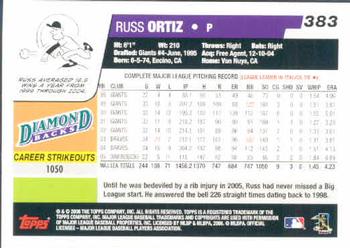 2006 Topps #383 Russ Ortiz Back