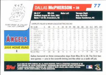 2006 Topps #77 Dallas McPherson Back