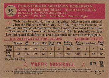 2006 Topps '52 Rookies #25 Chris Roberson Back