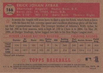 2006 Topps '52 Rookies #166 Erick Aybar Back
